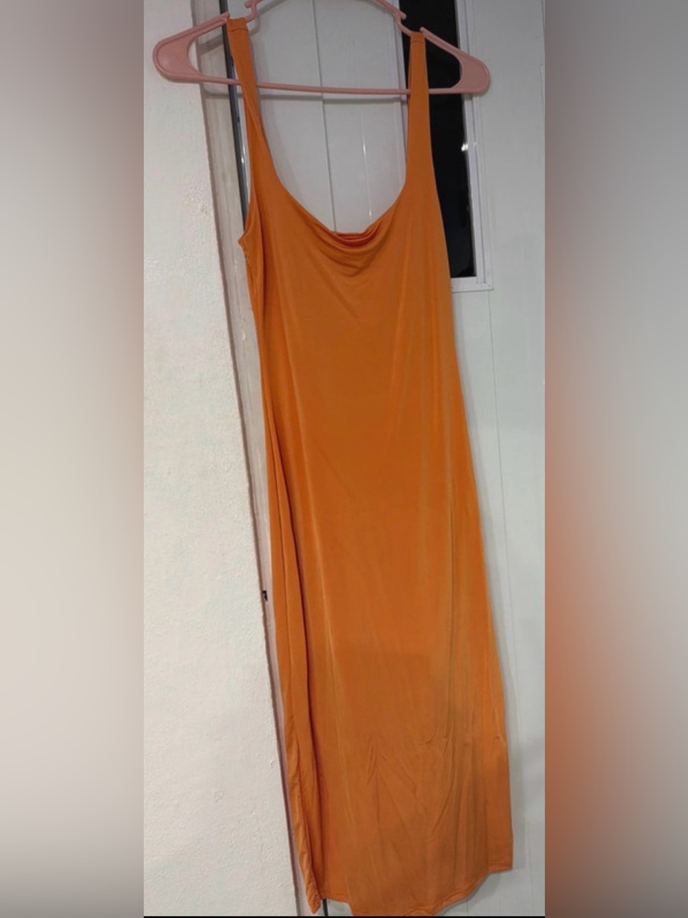 gaze Orange Cowl Neck Maxi Slip Dress